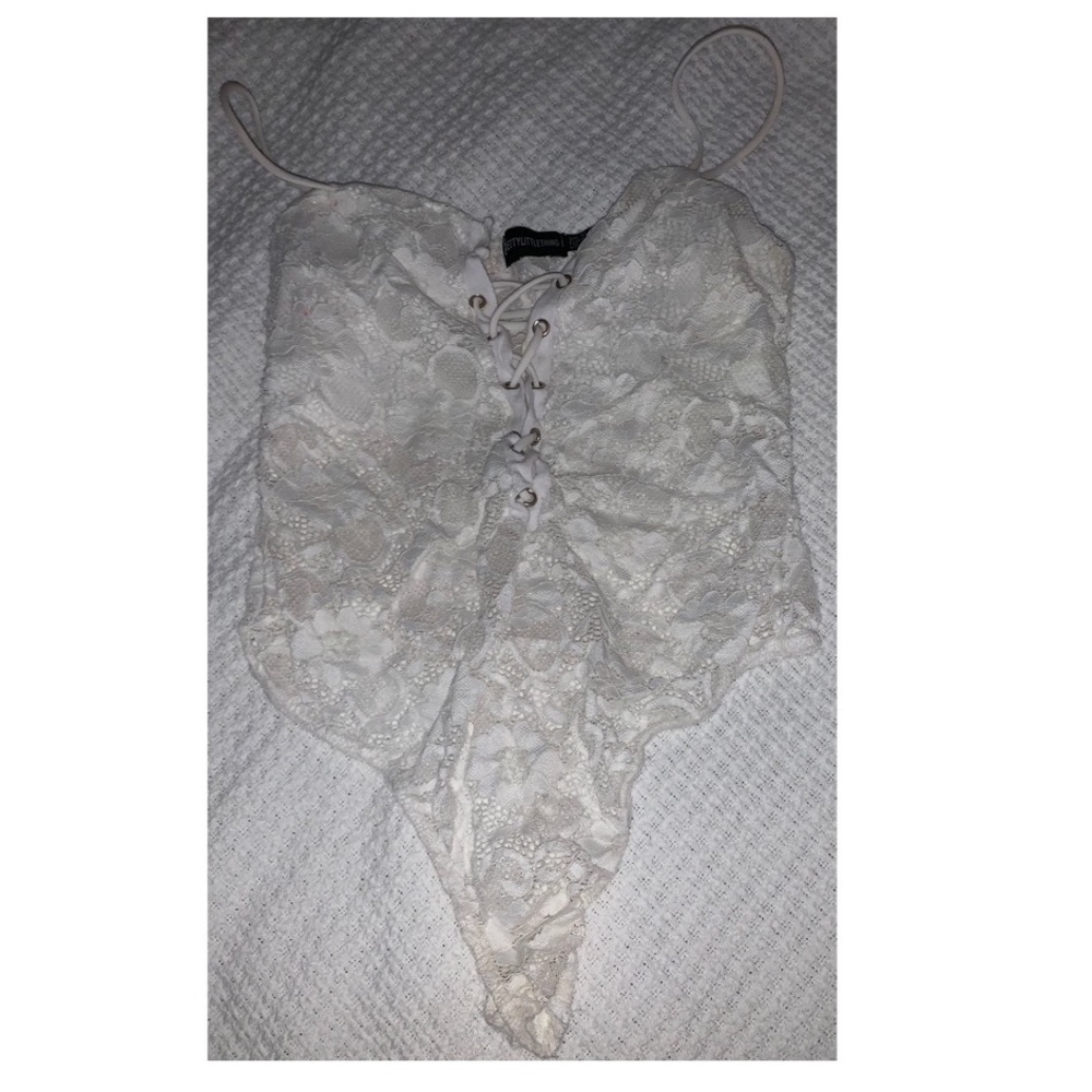 White lace bodysuit